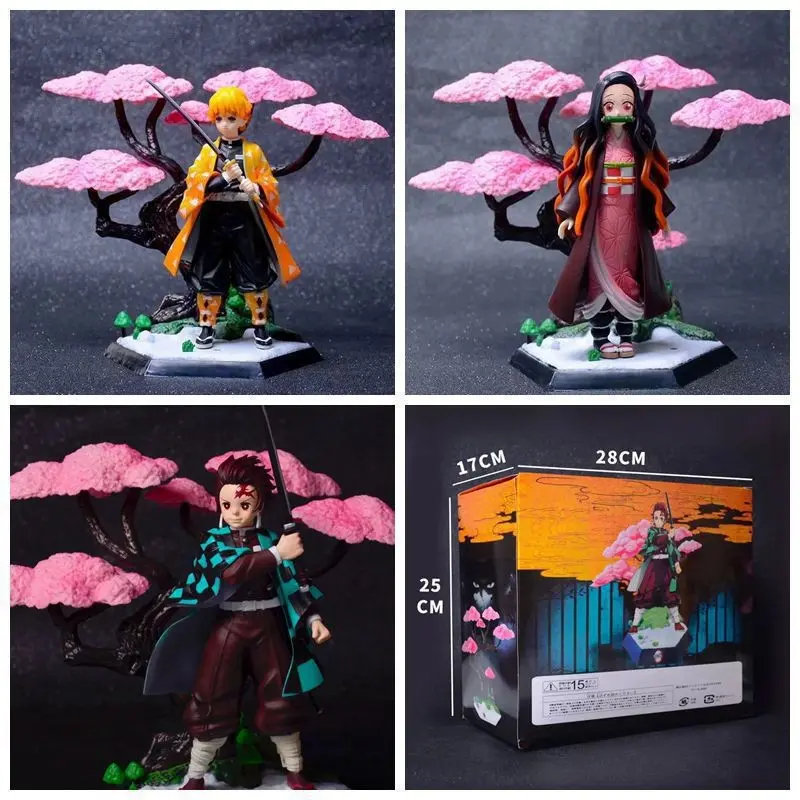 Demon Slayer Characters Figurines, Iwaki Zenitsu, Midoriya Inumaki, Tanjiro Kamado, Butterfly Shinobu Collectible Figures