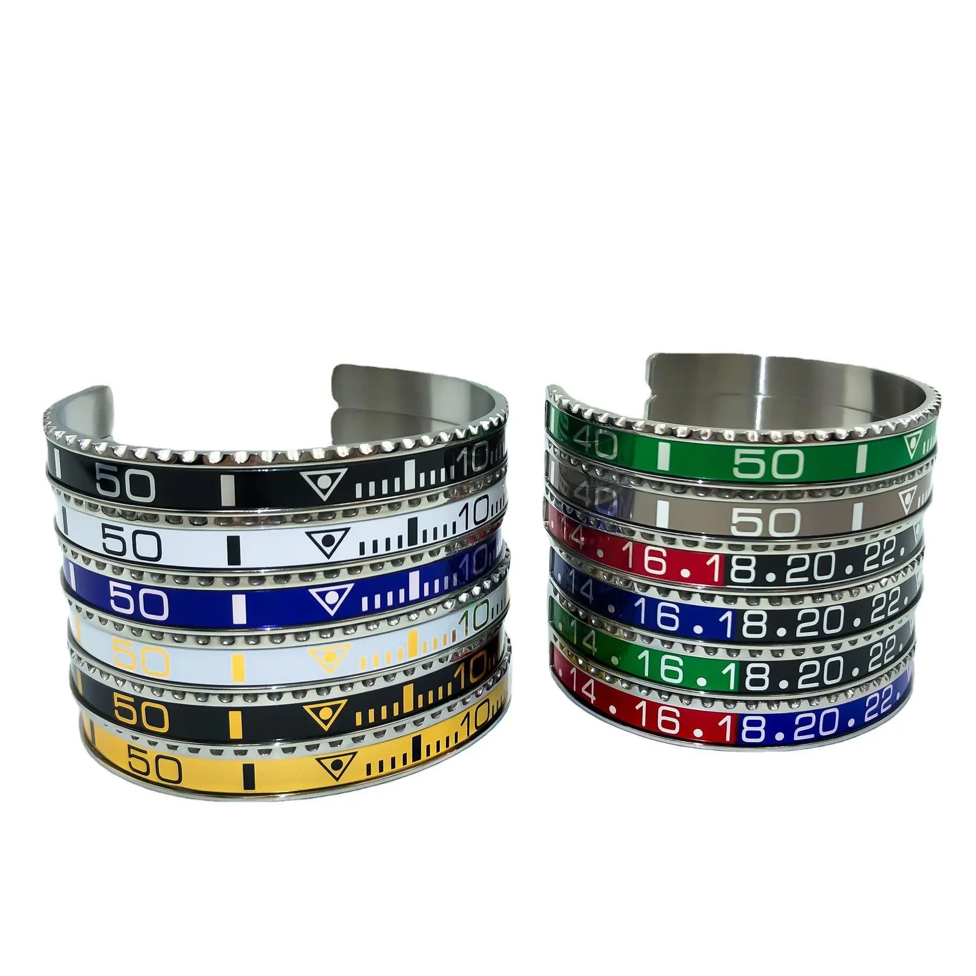 Unisex Digital Display Stainless Steel Bracelet Bangle - Adjustable Stainless Steel Bracelets & Bangles Matching Sets, Daily Fashion Personality Jewelry