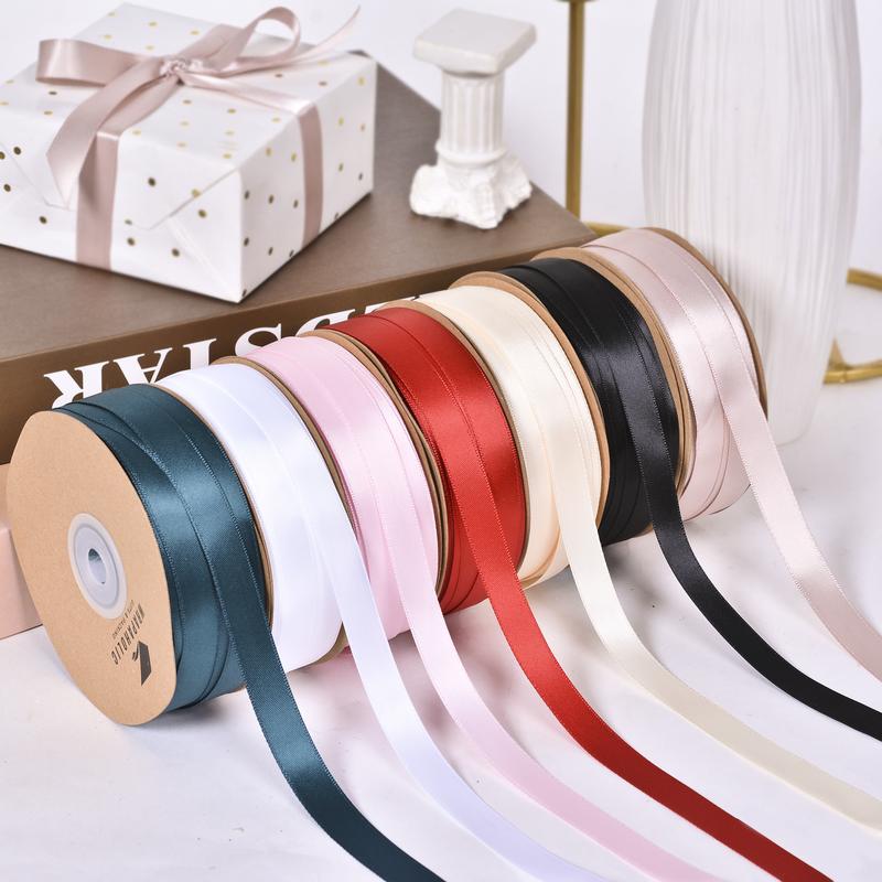 RUSPEPA Double-Sided Satin Fashion Gift Wrapping Ribbon—Ideal for DIY crafts, gift wrapping, cake bands, and bow making—100% Polyester—Extra-Long Size