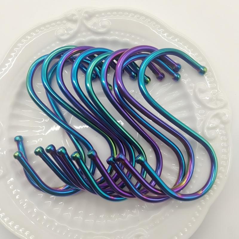 10pcs Stainless Steel S-Shaped Hooks, Heavy-Duty Hooks for Hanging, Sturdy And Durable Hooks, Multifunctional Bathroom Hooks, Home Storage Organizers, Suitable for Kitchen, Workshop, Bathroom, And Garden, Home Hardware Accessories.