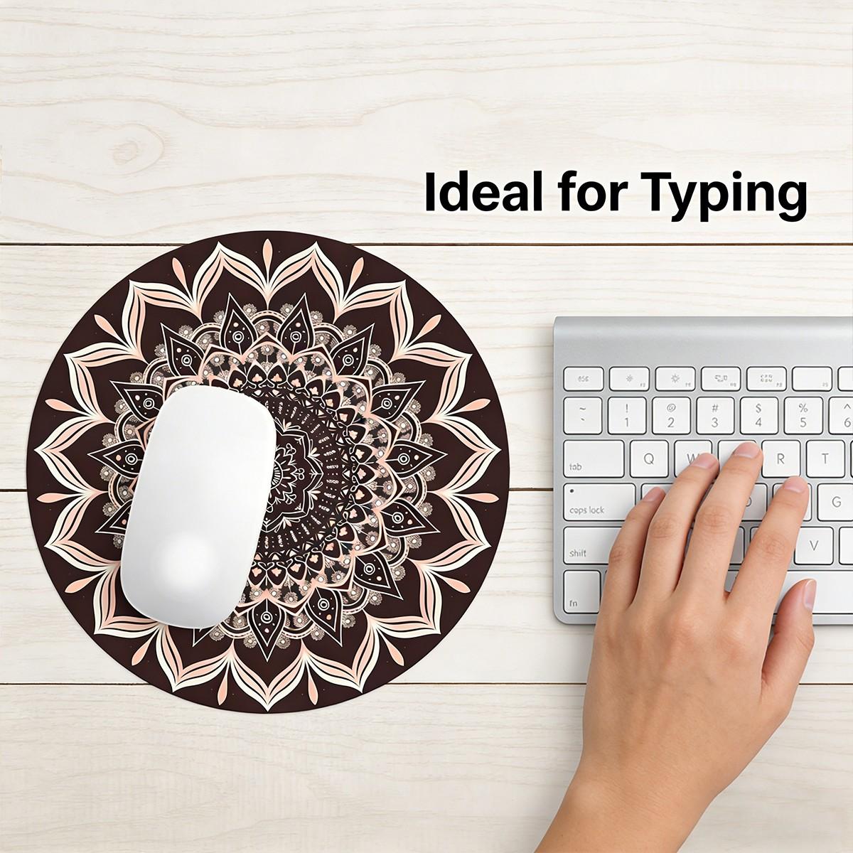 Fashion Gyro Round Mouse Pad, Anti-Slip Rubber Base, Gaming Mouse Pad, Office Desk Mat, Gift for Girls and Women, 7.87 Inches