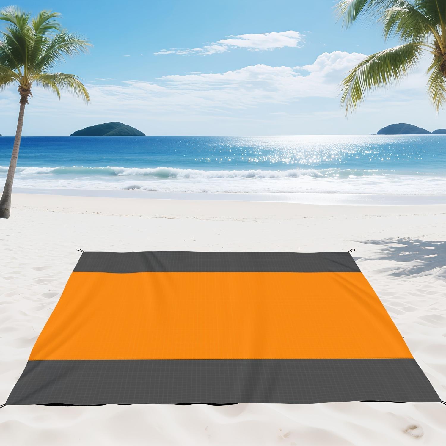 Large Waterproof Beach Blanket, Ultra-Large Waterproof Camping Mat, Lightweight Sandproof Picnic Pad, Durable Polyester Fiber