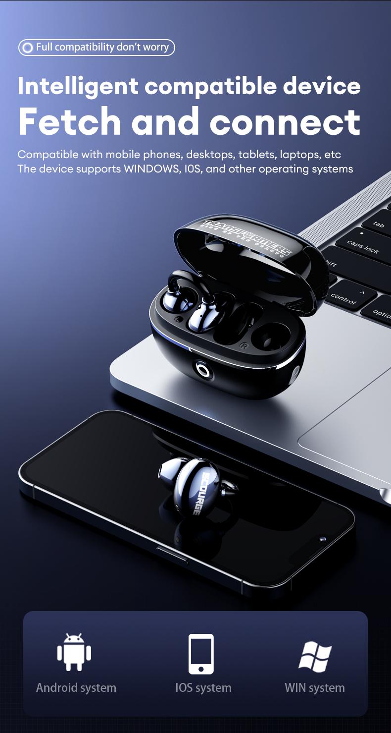 Transformers T83 Wireless Earbuds High Sound Quality headphone 360°Panoramic Stereo Space Sound Effects Comfortable To Wear