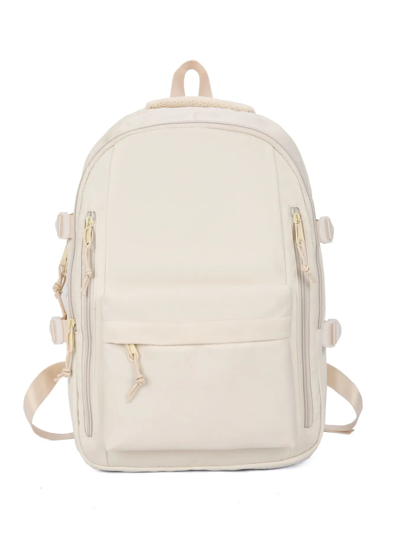 Unisex Large Capacity Backpack, Fashionable Mom Bag, Commuter Laptop Bag, Waterproof Lightweight Nylon, Zipper Design, Multiple Pockets, Travel & School Use