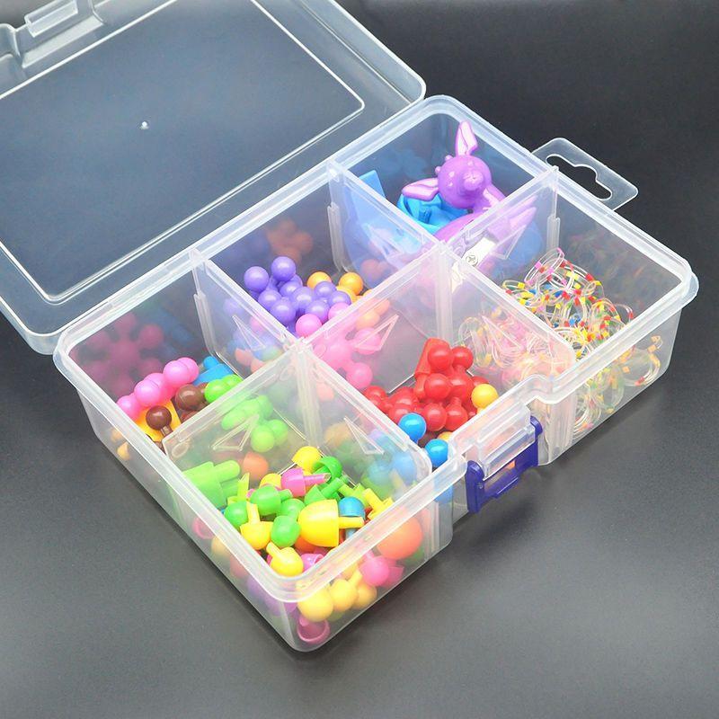 1/2/3/4/5pcs 6-Grid Pin Clip Box: Removable Dividers for Organizing & Hanging Items