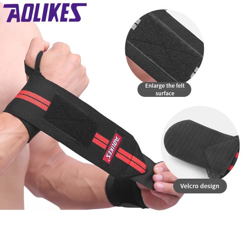 Aolikes Weightlifting Wrist Wraps 18" Professional Quality Wrist Support with Heavy Duty Thumb Loop - Best Wrap for Powerlifting Competition, Strength Training, Bodybuilding