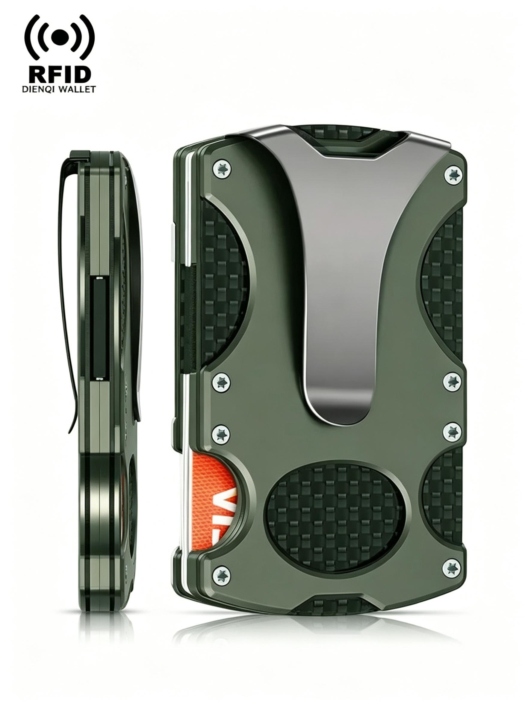 Minimalist RFID Blocking Wallet, Aluminum Credit Card Holder, Anti-Theft Business Card Clips, Daily Use for Men and Women