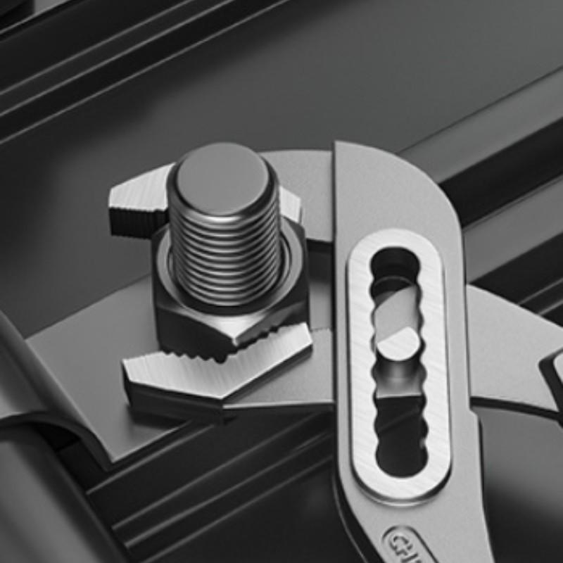 Adjustable Large Opening Carbon Steel Water Pump Pliers, Non-Slip Handle, Multi-Functional Pipe Clamp, Quick Release Lever, Home Use