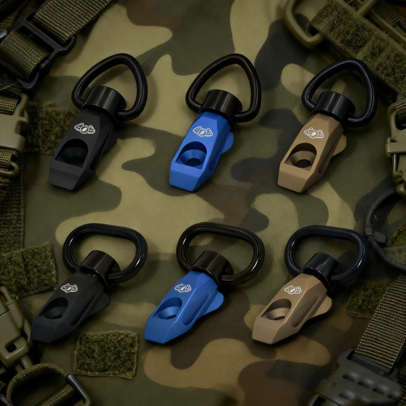 New High-quality BD Metal Quick Release Sling Buckle, Multi-function Single & Double Point Sling Strap Buckle for Outdoor Sports, Cameras, Bags, Molle Bag, Tactical Backpack Strap Loops