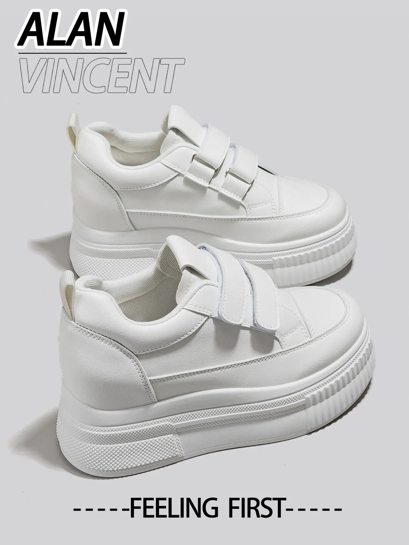 New Women's Thick Sole Sports Shoes, Casual Fashion Comfortable Sneakers, Height-Increasing Shoes for Short Girls