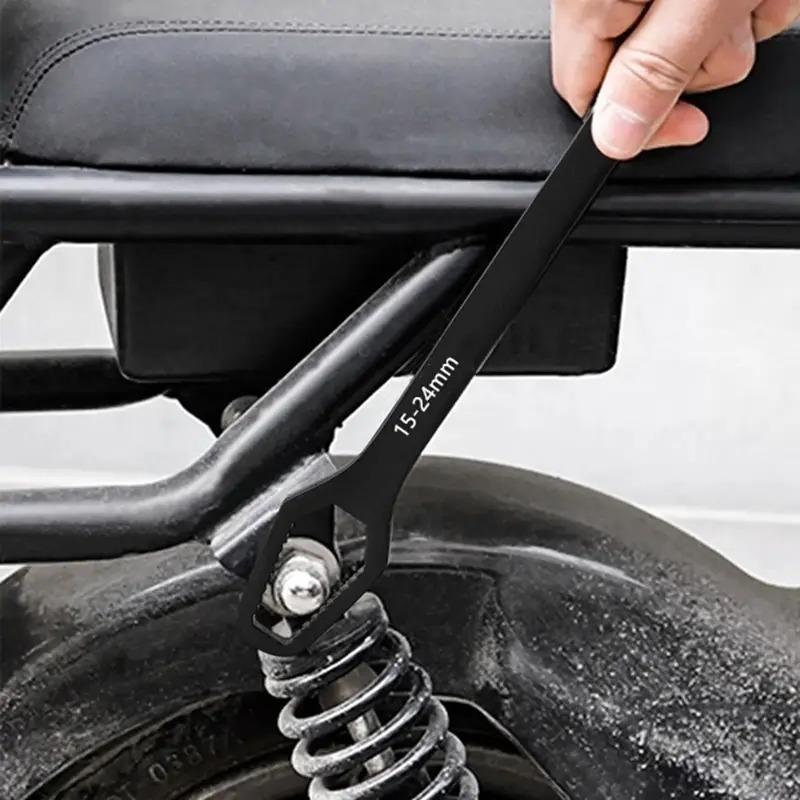 1pc3-17mm New Multi-functional Double Head Wrench Household Tools Universal Self-tightening Adjustable Special-shaped Wrench Portable Hand Tools Multipurpose Black 3.5mm Thick Torx Wrench, Adjustable Self-Tightening Dual-Head Spanner