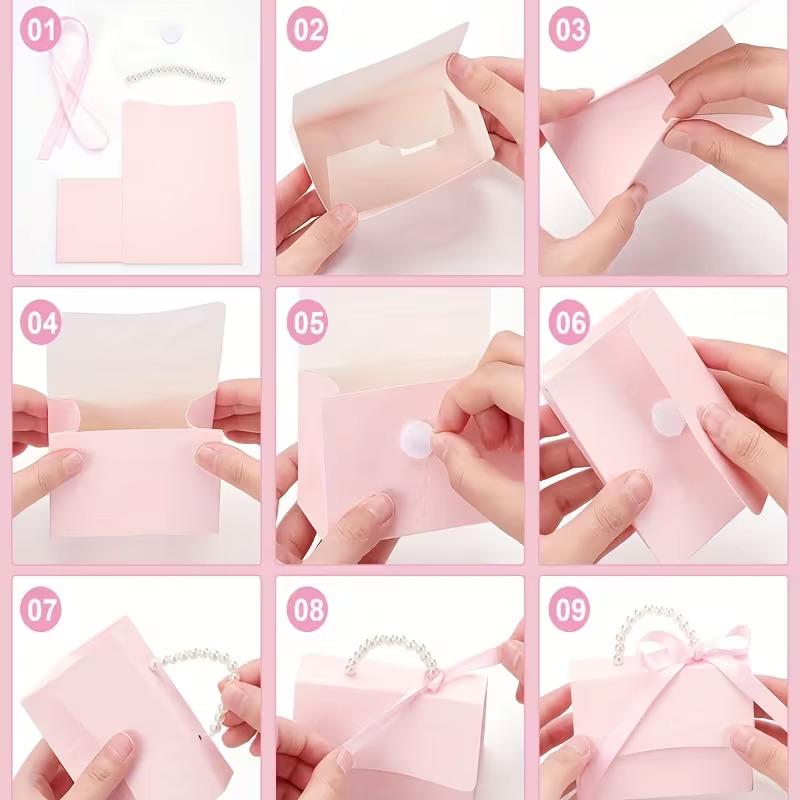 12 Piece Faux Pearl Decorative Gift Bags, Gift Wrap Bags, Goodie Bags, Elegant Party Favor Packaging, Durable and Stylish Design, Perfect for Bridal Shower, Wedding Souvenirs, Wedding Party Supply & Party Accessories
