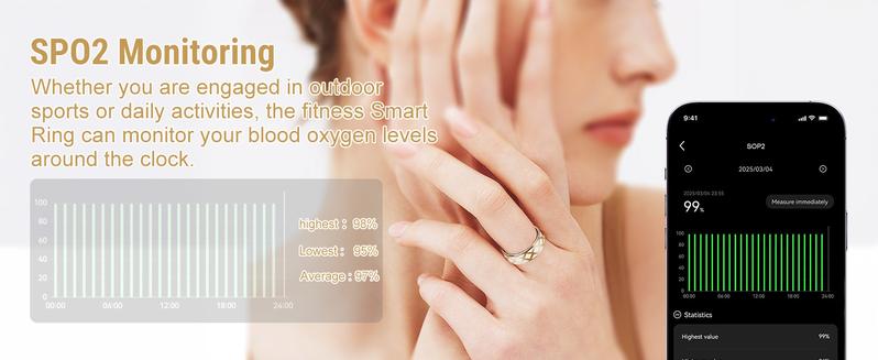 Smart Ring for Women & Man, Health Fitness Tracker,IP68 Waterproof Sleep Monitoring with Charging Case and Ring Protector,Remote Photography,Body Detection Finger Ring,No Subscription Fee for iPhone&Android,Wearable Devices Smart Ring for Women & Man, Health Fitness Tracker,IP68 Waterproof Sleep Monitoring with Charging Case and Ring Protector,Remote Photography,Body Detection Finger Ring,No Subscription Fee for iPhone&Android,Wearable Devices