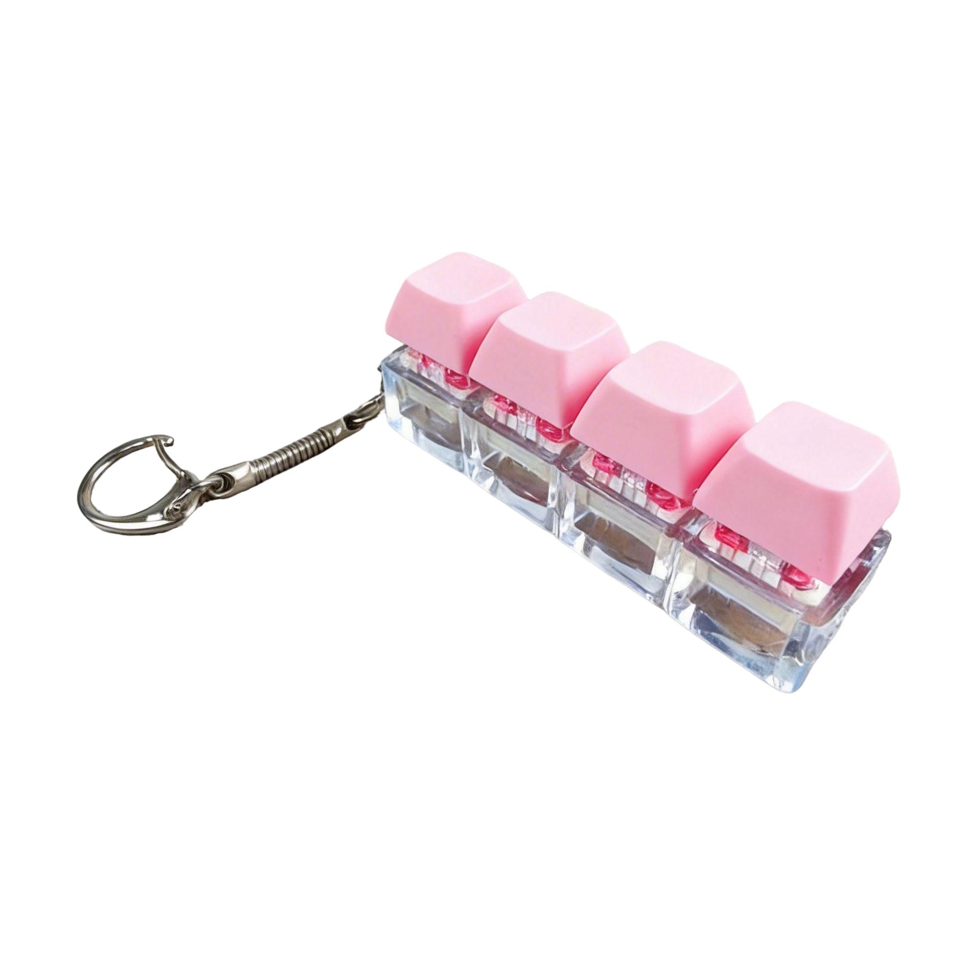 Unique Press-Down Keychain, Unisex Multi-Color, No Glow, Stress Relief Finger Toy, Fun Accessory, Gift Ornament, Keycap Pendant, Fidget Keyring