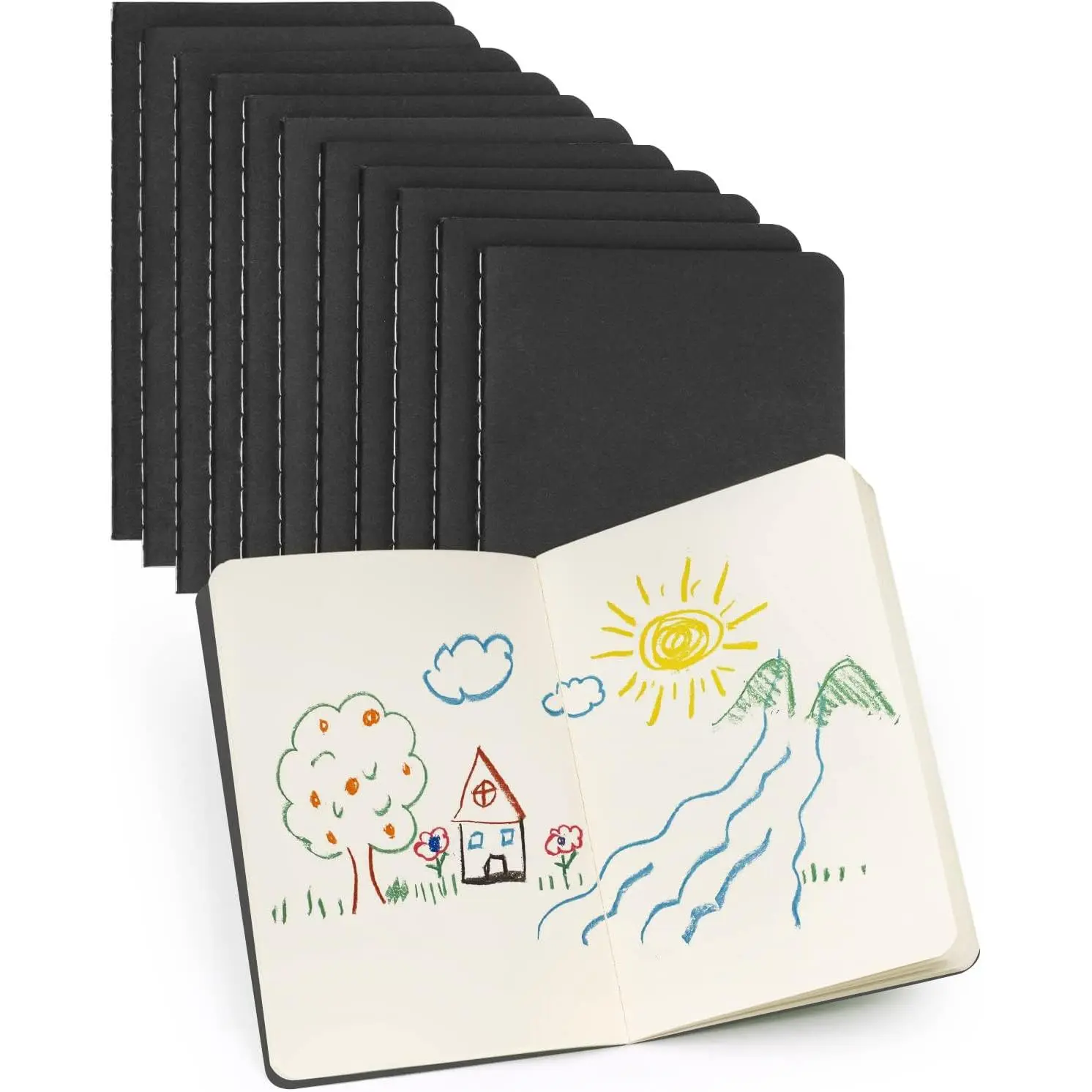 Pocket Notebooks Small Lined 12 Pack Notepads Bulk Little Journal Set Softcover 3.5 x 5.5 Inches or Men Women  Traveler Author, 30 Sheets/60 Pages(Brown Cover)