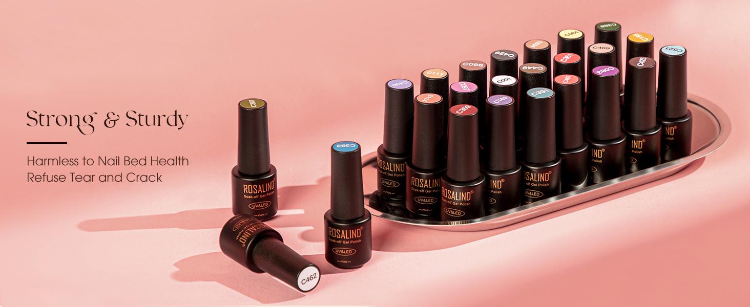 ROSALIND Colorful Gel Polish Mini 65/80/100PCS Gel Nail Polish Set Semi Permanent Requires UV Lamp with Base and Glossy Matte Top Coat Starter Gel Nail Set Suitable for All Seasons Gift for Women Salon Design ROSALIND Colorful Gel Polish Mini 65/80/100PCS Gel Nail Polish Set Semi Permanent Requires UV Lamp with Base and Glossy Matte Top Coat Starter Gel Nail Set Suitable for All Seasons Gift for Women Salon Design