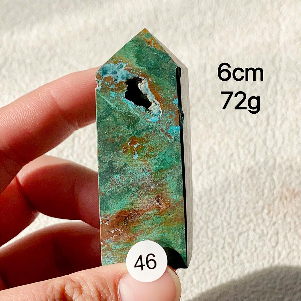Chrysocolla Crystal Tower Malachite Wand Quartz Point Decor Polished Obelisk  Healing  Reiki Energy Crystal Gem