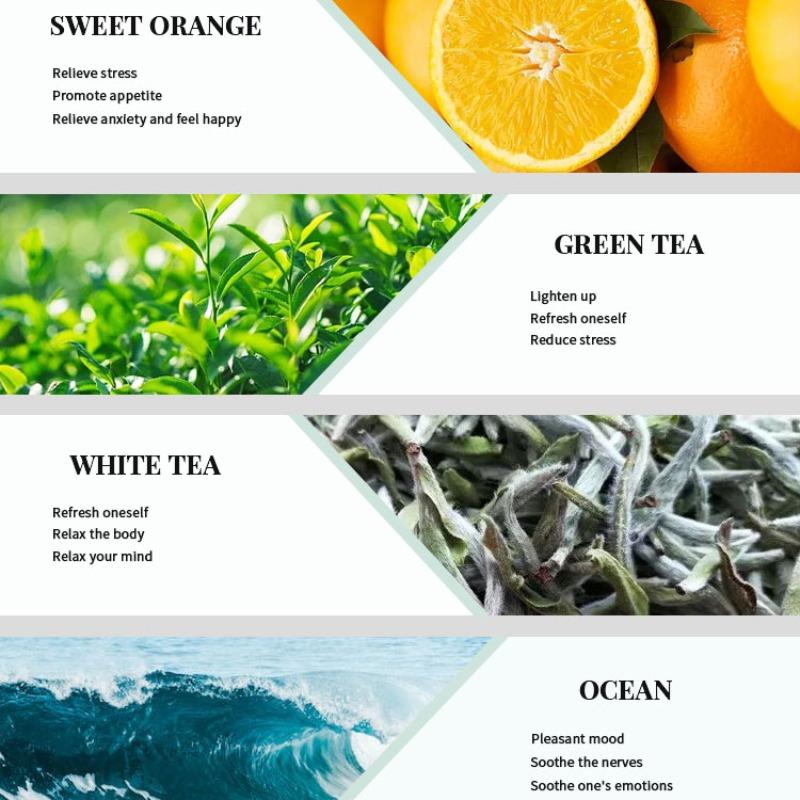 4pcs Eucalyptus Lily Rosemary Sandalwood Essential Oils, 10ML Plant Flower Fruit Scent, Long Lasting, Suitable for Home Office Bathroom