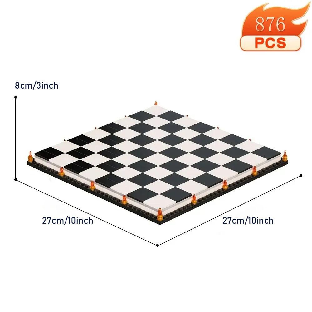 876pcs Chess Series Creative Board Building Blocks Toy, Educational Toy, Gift for Friends, Fun and Interactive Game, Chess Set