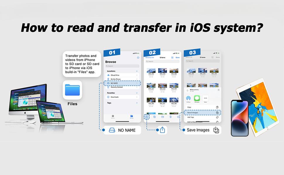 SD card reader two-way file transfer