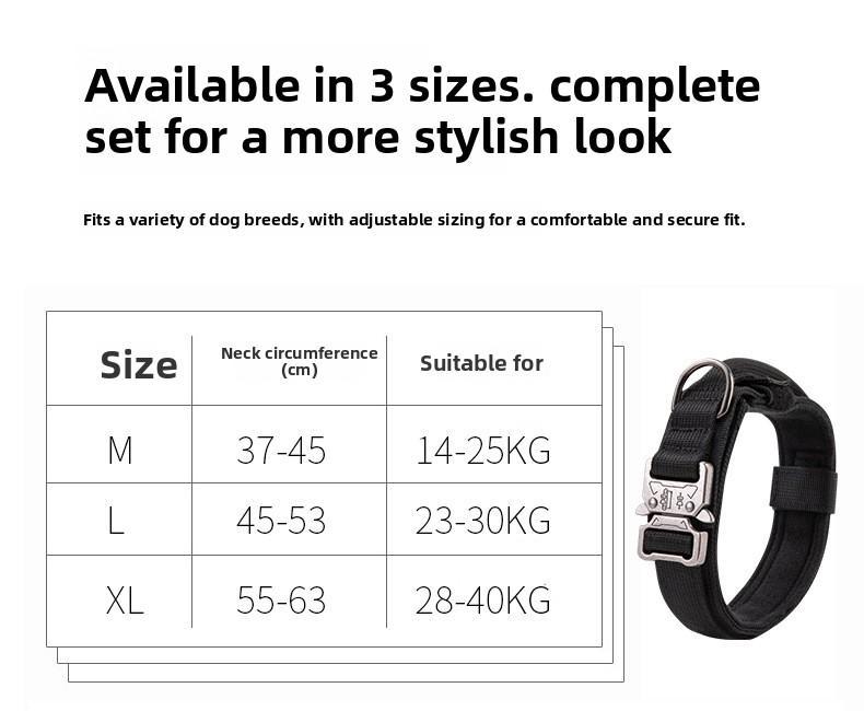 Tactical Dog Collar Large Dog Dog Tactical Neck Collar Velcro Strap Handle Dog Collar Large Dog Outdoor Leather Collar small puppy quick release buckle