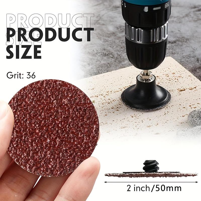 2 Inch Sanding Disc Set, Die Grinder Accessories Sanding Disc with Drill Adapter, Roll Lock Discs for Power Tool Die Grinder Surface Prep Strip Grind Polish Burr Remove