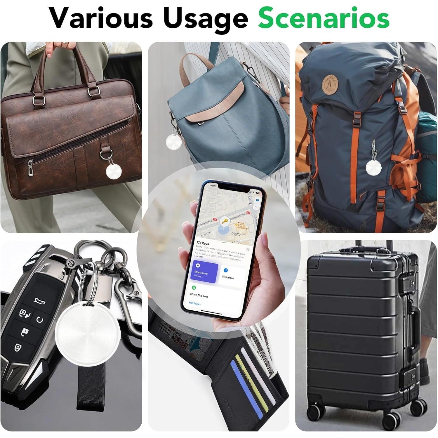 Smart Key Tracker Compatible with iOS and Android, Mini Electronic Tracking Device for Keys and Bags, Wrist Style Batteries Included