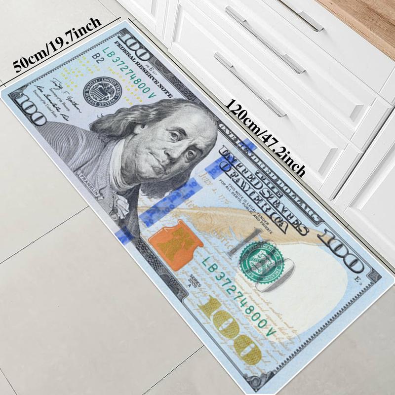 Creative 100 Dollar Pattern Rug, 1 Count Bedroom Decor Bedside Soft Carpet, Area Rug, Thickened Fluffy Plush Floor Mat for Home Living Room Bedroom