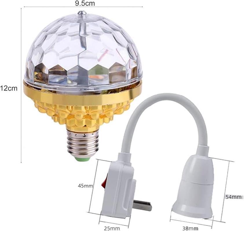 Colorful Rotating Magic Ball Lamp Spinning LED Strobe Lamp Bulb Home Christmas Festival Atmosphere Lights