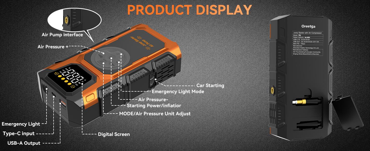 13800hAm the 10 in 1 the 7000A Car Jump Starter with Air Compressor,Battery Jumper Starter Portable with 150PSI Tire Inflator 12V Jump Box with LCD Display,Flashlight,Storage Case (Up 11.0L Gas/9.0L Diesel Engine 13800hAm the 10 in 1 the 7000A Car Jump Starter with Air Compressor,Battery Jumper Starter Portable with 150PSI Tire Inflator 12V Jump Box with LCD Display,Flashlight,Storage Case (Up 11.0L Gas/9.0L Diesel Engine
