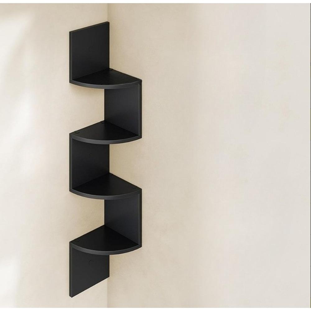 4 - tier corner floor storage rack for living room and bedroom corners, multi - layer narrow space storage rack, household living room and balcony corner storage rack, simple floor - standing multi - layer clutter organizer