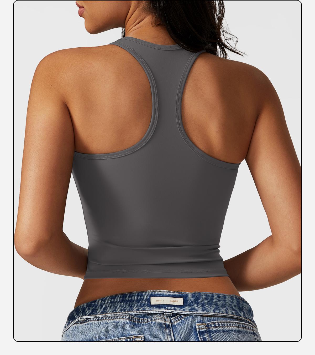 MFVIM Women's Sports Tops Casual Work Vest Basic Tank Top 2025 Summer Camisole Tank Slim Sleeveless Top Skinny Womenswear Sakura Pink Workout Activewear Gymclothes workout tops gym shirts sporty