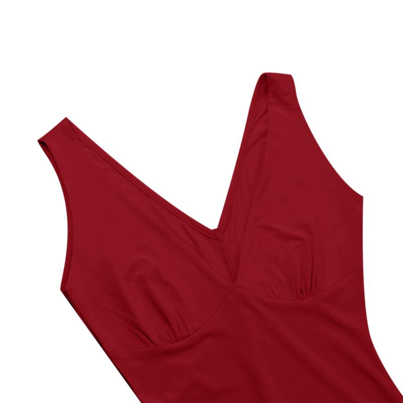 JY24071SKO-Women's Summer Sheer Beach Cover Up Dress Elegant Sleeveless V-Neck Ruffle Trim Split Maxi Gown Lightweight Transparent Mesh Long Dress for Tropical Vacation Poolside and Cruise Wear