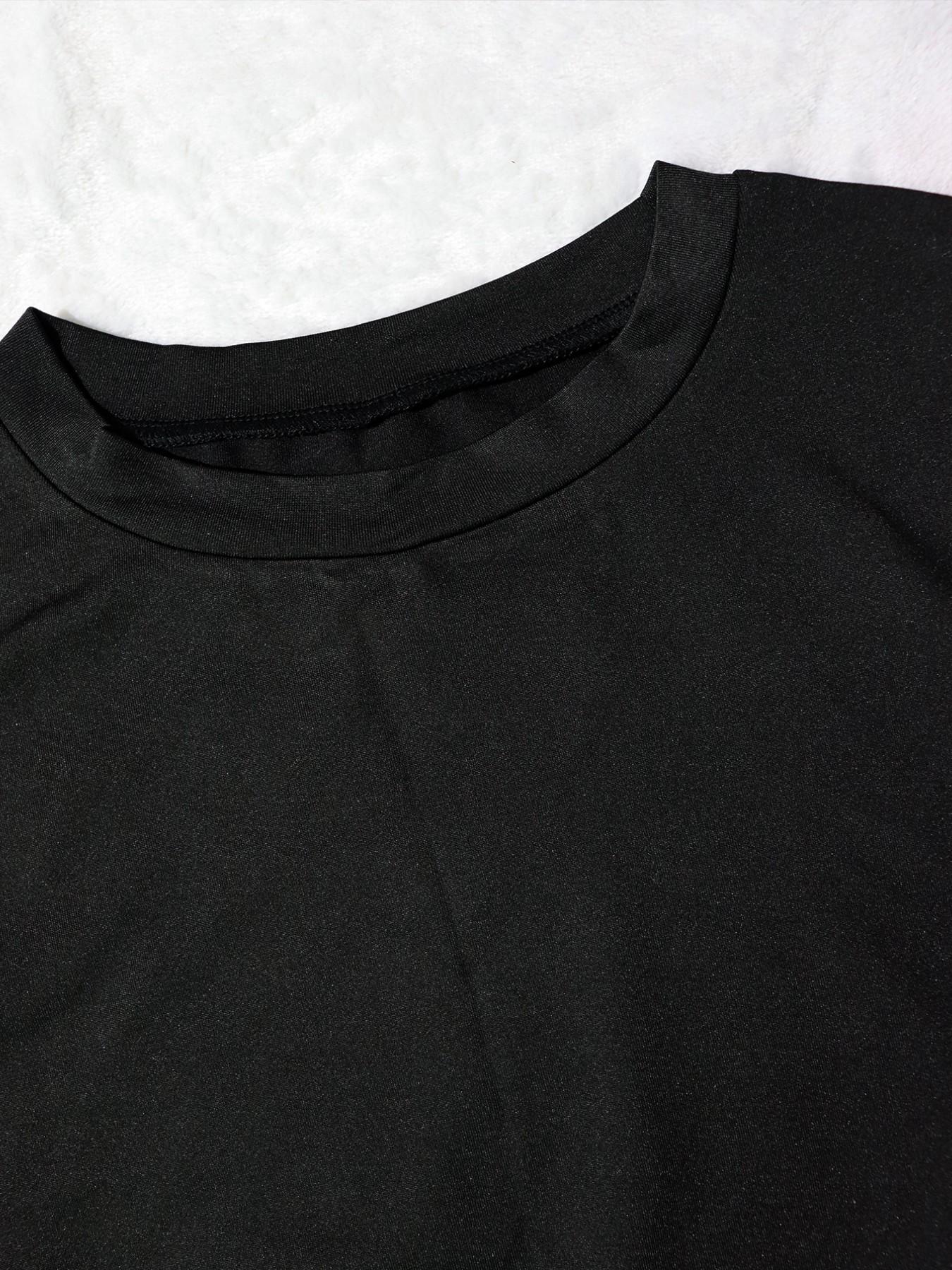 Women's Short Sleeve Dress Set, Chic Fitted Top and Fluffy Skirt Design, Perfect for Dates or Daily Outings