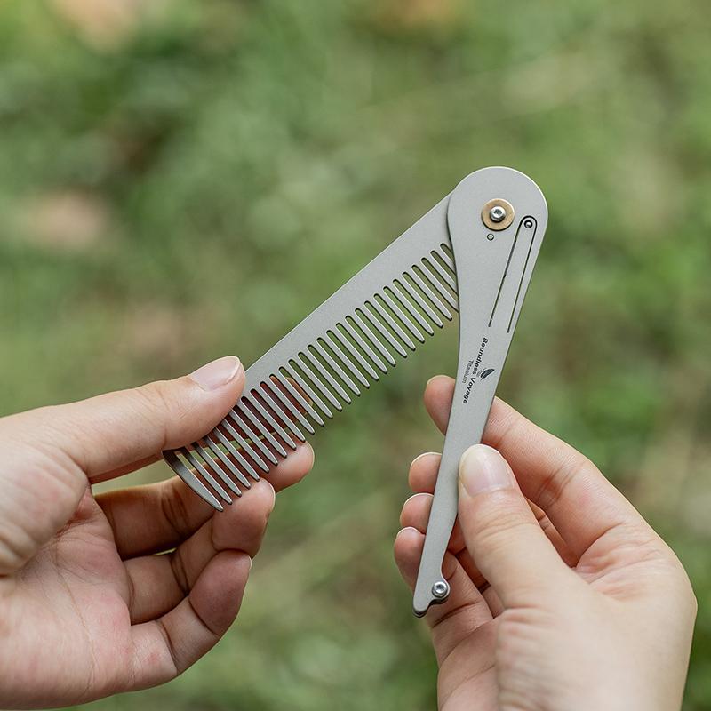 Boundless Voyage Titanium Hair Comb, Ultra-Light Portable Massage Bang Beard Comb, Anti-Static Metal Comb, Styling Tool, Hair Styling Tools, Combs For Hair Stylist, Barber Comb