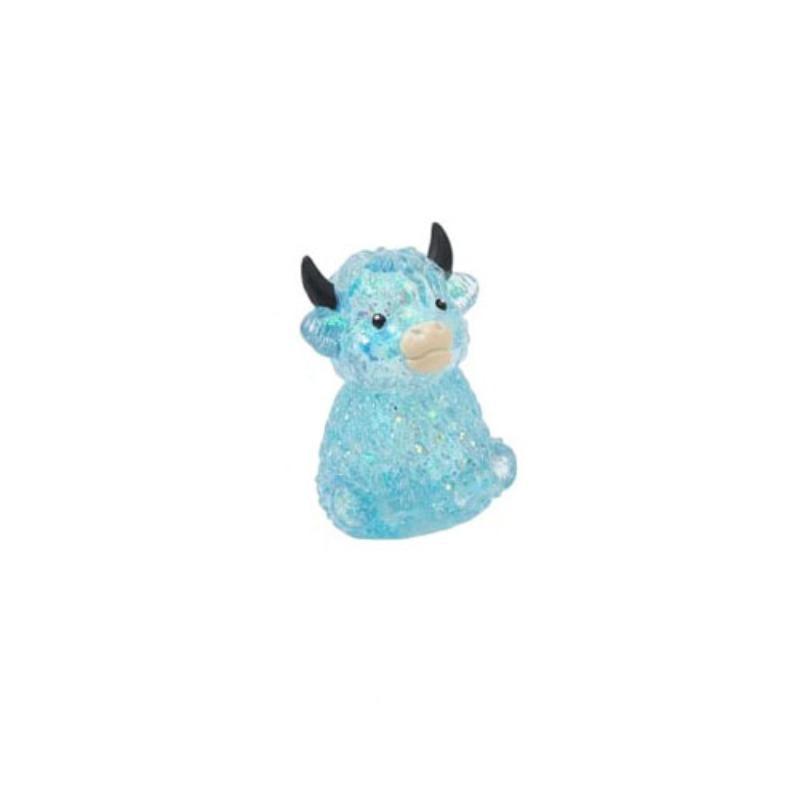 1/2/4 PCS Glitter Highland Cow Squishy Fidget Toy Soft Slow Rising Stress Relief Ball Sparkly Squeeze Sensory Toy For Teens Adults Cow Lovers Desk Relaxation Party Favor