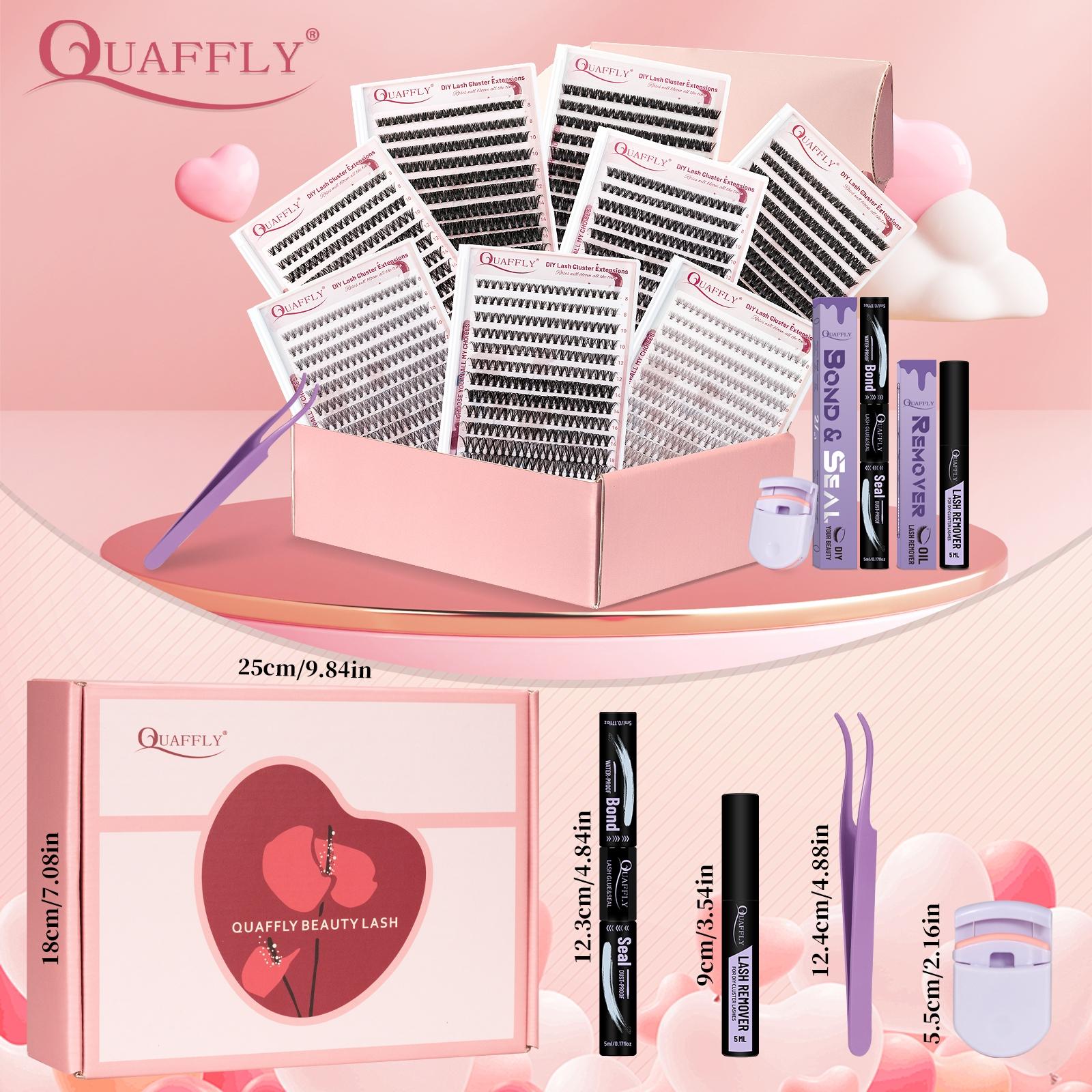 Mixed Length False Eyelashes Kit, 1 Box Natural Look Eyelash Extensions, Self Grafting Curl Eyelashes, DIY Eyelash Extensions, Eye Makeup Enhancement Eyelashes for Women, Eyelashes Clusters Cosmetic, Eyelashes Clusters, Lash Clusters Kit, Curly Lashes