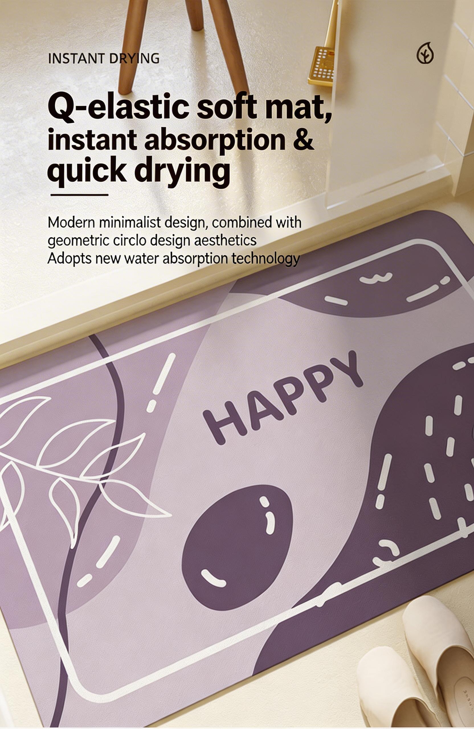 Funny S-SSpongeBob SquarePantsS Floor Mat Eco Friendly Diatomite Antibacterial Odor Resistant Floor Mat Super Absorbent Quick Drying Non Slip Washable Bath Rug for Kitchen Bathroom Shower Home Decor