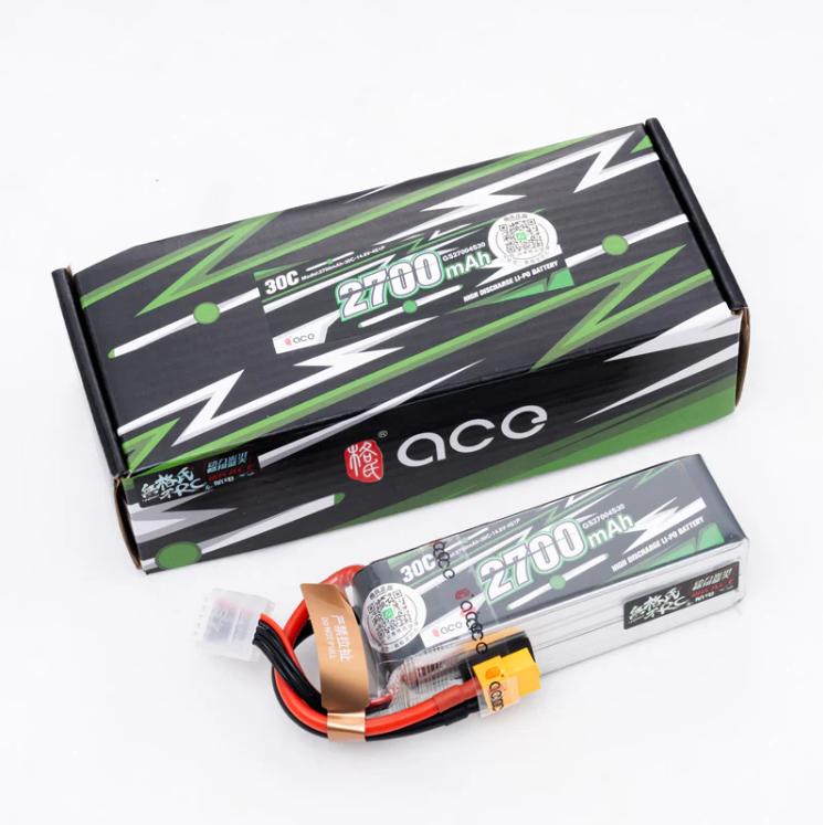 Battery 14.8V 4S 2700mah 30C XT60 Plug （Suitable for 1500mm Cessna, 1100mm MXS, 2500mm ASW-17, 64mm F-15 V2, 64mm F-18 V2, 64mm Futura, 64mm Rafale, 1700mm PA-18, 1200mm CJ6 V2, 1100mm PC-21, 64mm F-16, 64mm J-10, 980mm P-40B, 1700mm PA-18 V2）