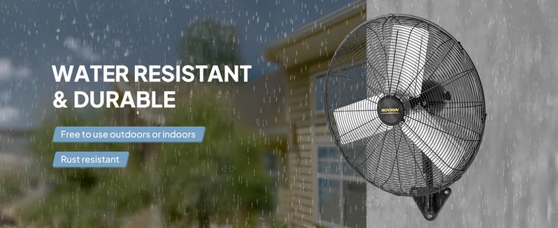 ROVSUN 18/20/24/30 Inch Industrial Wall Mounted Fan, Max 10600 CFM High Velocity Wall Mount Fan, Heavy Duty Fan w/ 3 Speed Settings, Aluminum Fan Blade & Dual Ball Bearing Motor,Wall Fan For Garage, Gym, Piano