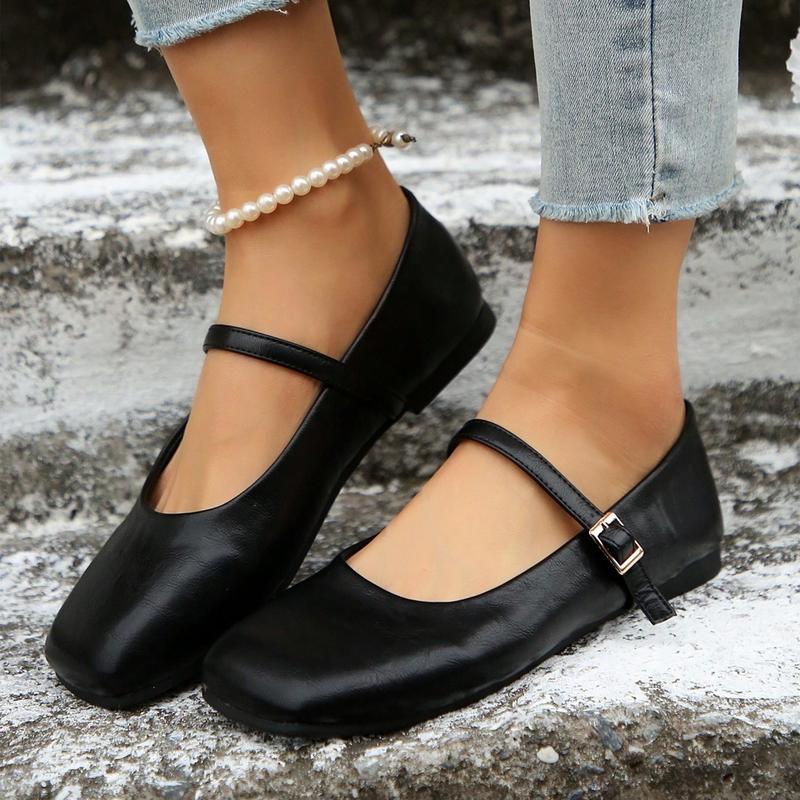 Womens Square Toe Ballet Flats Comfortable Shoes Dressy Casual Slip-On Ballerina Walking Flat Shoe