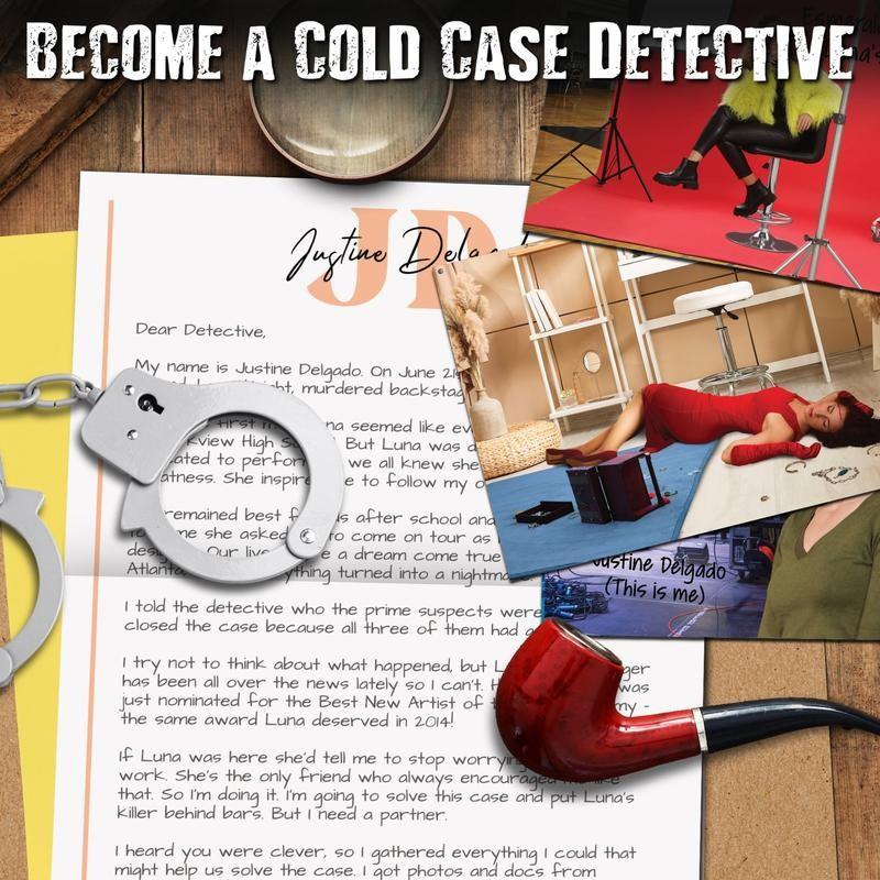 Luna Knight Detective Game Mystery Archive, Cold Case Murder Suspense Game, Suitable for Ages 14+, Friends Party Halloween Christmas, Party Game Cards