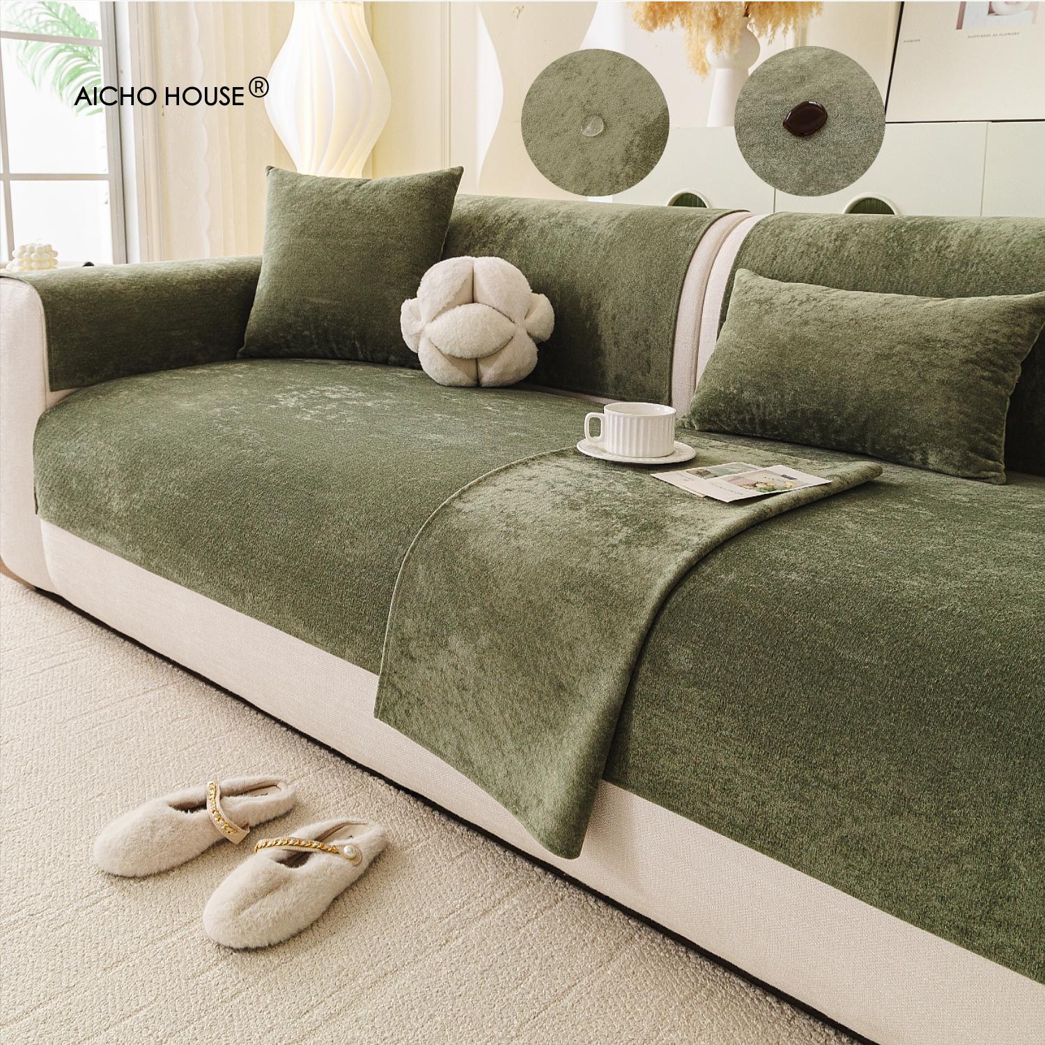 1pc Waterproof Sofa Pad, Soft Cloud-Like Fabric, Machine & Hand Washable, Reusable, All-Season, Fits Single to Five-Seater Sofas