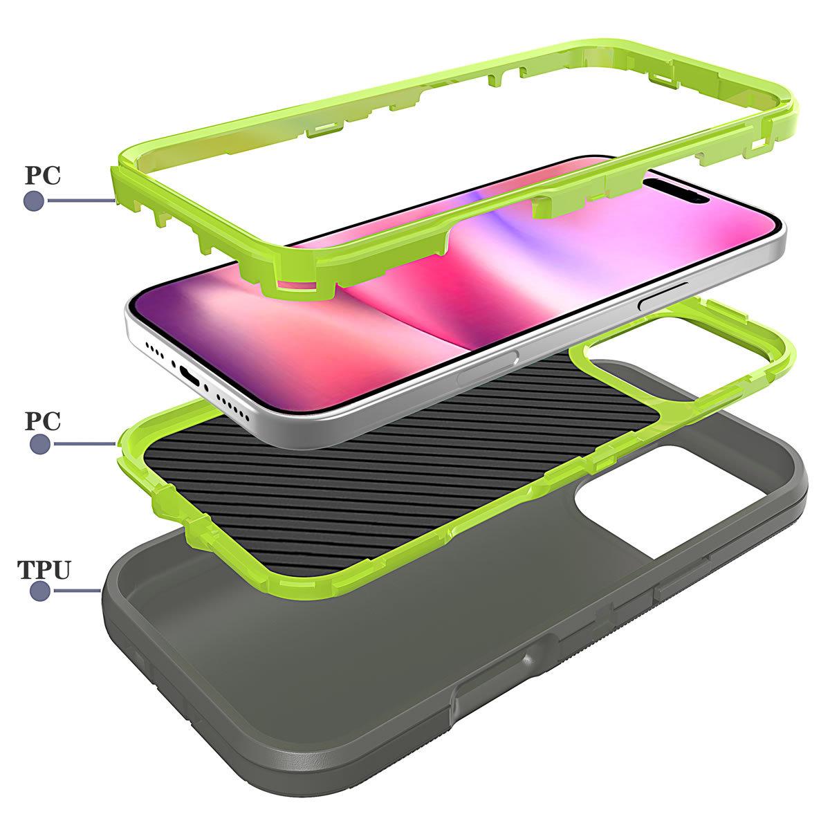 Essential phone case for outdoor workers, suitable for iPhone 16 Pro Max with back clip, iPhone 15 Plus protective case, 14 Max with rotating clip, 13 Pro waist-hanging phone case