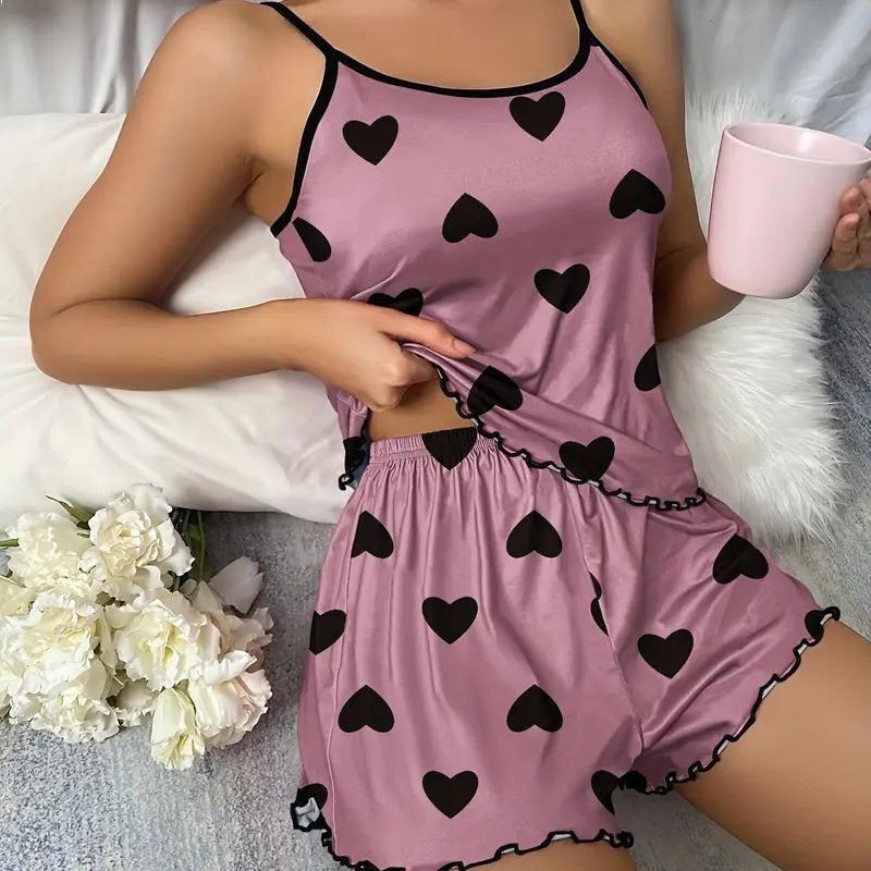 Women's 2-Piece Loungewear Matching Pajama Set - Butterfly Print, Round Neck Stretch Top, Belted Waist Shorts, Multi-Size Including XXXL (Sports & Outdoor Clothing Set), Matching Pj Set