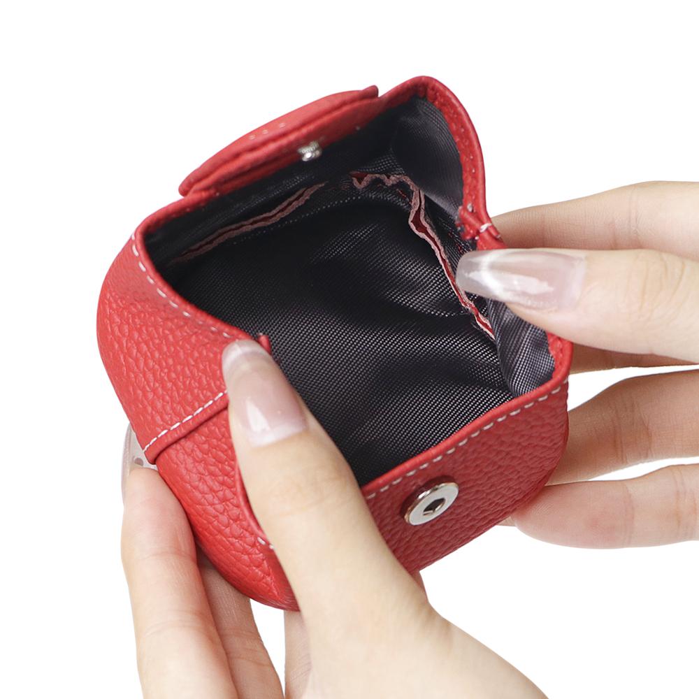 Royal Bagger Mini Lychee Pattern Coin Purse, Solid Color Buckle Key Earphone Storage Bag, Casual Change Pouch for Daily Use 1603 SpringStatements