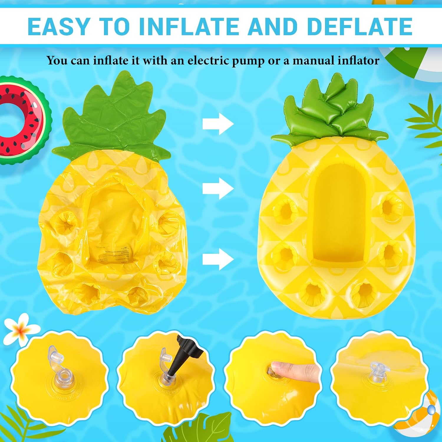 Inflatable floating chilled beverage rack, summer ice bar ice bucket, suitable for swimming pools, floating hut bars, adult hot tub beverage racks, inflatable pool accessories