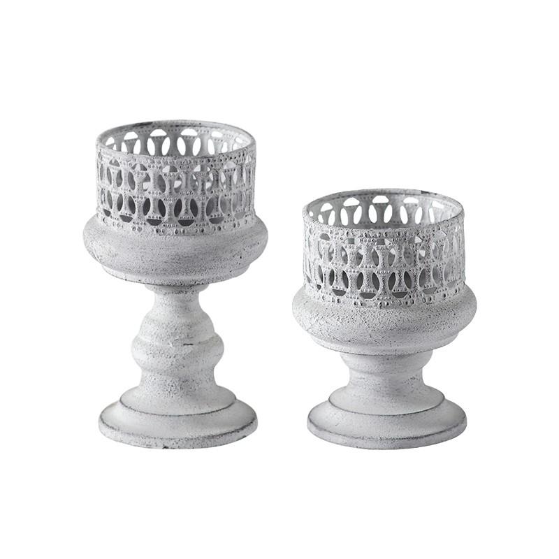 Vintage Distressed Candle Holder, American Industrial Style, Romantic Candlelight Dinner Decor, Nostalgic Guesthouse Display Idea