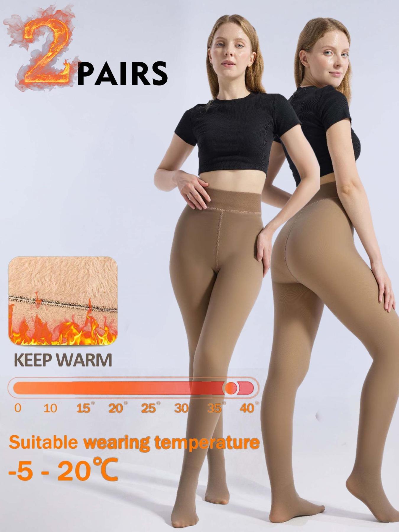 Fleece-Lined High-Waist Tights, 200g Thick Warm Leggings, Multiple Colors, All-Season Wear, Perfect for Cold Weather & Daily Use