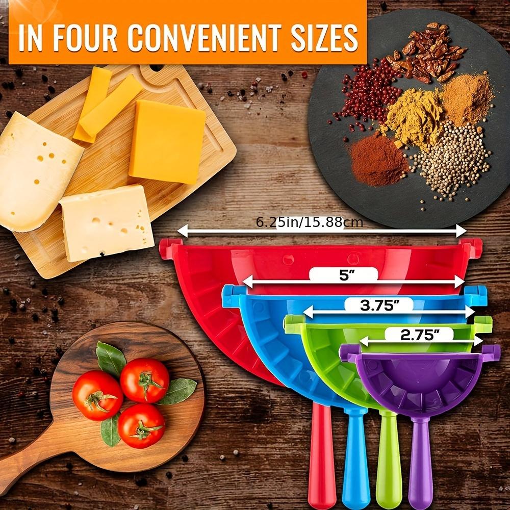 4 Pcs Solutions Dumpling Maker Set,  Pierogy Maker, Pastelitos Maker Press with Ravioli Maker, Pierogi Cutters, Baozi Maker, Dumplings Machine, Mini Pie Maker, Dupling Maker, Gyoza Maker